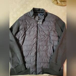 Polo Ralph Lauren Hybrid Quilted Down Puffer Bomber Jacket grey XL